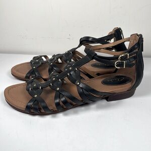 Clarks Artisan Black Gladiator Sandals Size 8